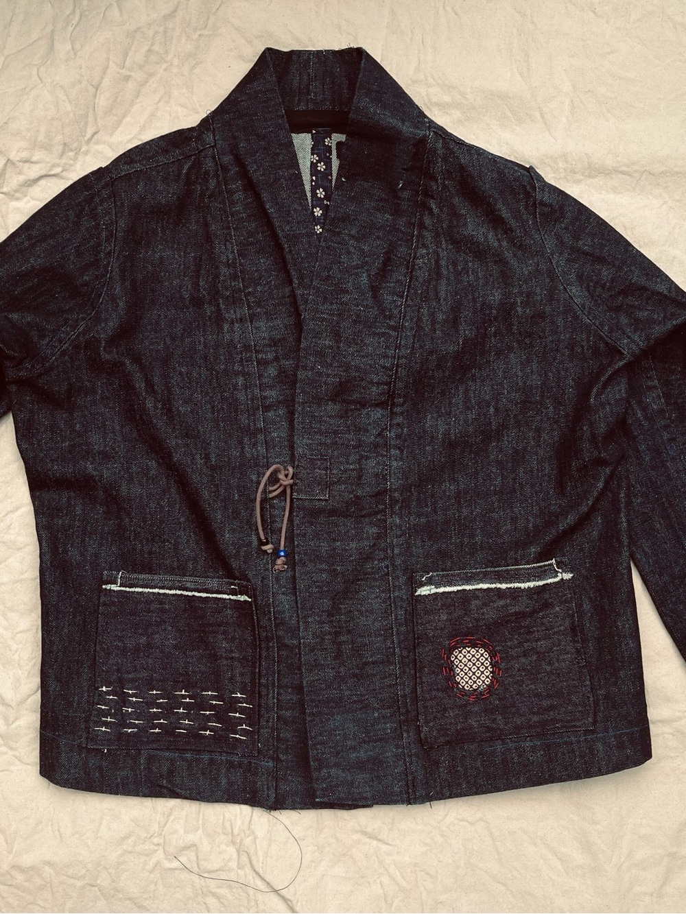 Men's Indigo Kimono-Style Shirt Jacket